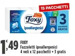 Rossotono Carrefour Fazzoletti ipoallergenici Foxy offerta
