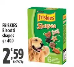 Rossotono Carrefour Friskies biscotti shapes offerta
