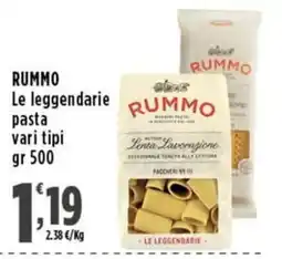 Rossotono Carrefour Rummo Le leggendarie pasta offerta