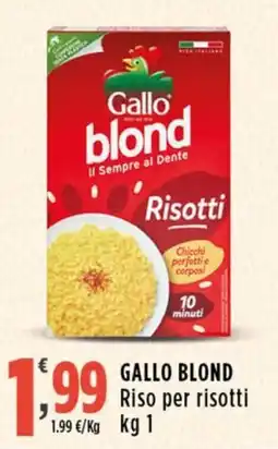 Rossotono Carrefour Gallo blond Riso per risotti offerta