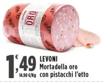 Levoni Mortadella oro con pistacchi