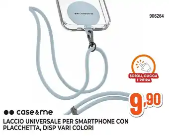 Laccio universale per smartphone con placchetta, disp vari colori