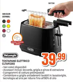 Expert Di Lella DeLonghi Tostapane Elettrico offerta