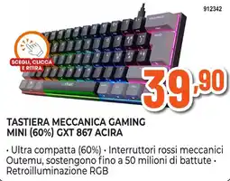 Expert Di Lella Tastiera meccanica gaming mini (60%) GXT 867 Acira offerta