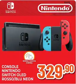 Expert Di Lella Console Nintendo Switch OLED Rosso/Blu Neon offerta