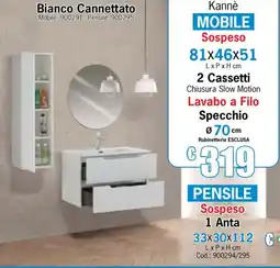 Centro Brico Bianco Cannettato offerta