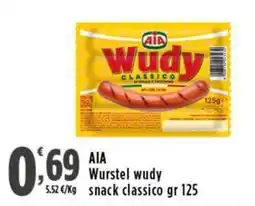 Rossotono Carrefour AIA Wurdy snack classico offerta