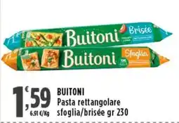 Rossotono Carrefour Buitoni Pasta rettangolare sfoglia/brisée offerta