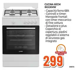 Expert Di Lella Cucina 60cm Indesit offerta