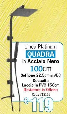 Centro Brico Linea Platinum QUADRA in Acciaio Nero offerta