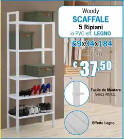 Centro Brico Woody Scaffale 5 Ripiani offerta