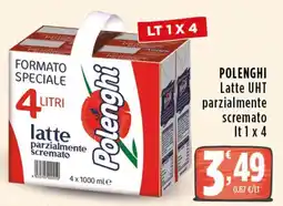 Rossotono Carrefour Latte UHT parzialmente scremato Polenghi offerta
