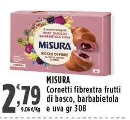 Rossotono Carrefour Cornetti fibrextra frutti di bosco barbabietola e uva offerta