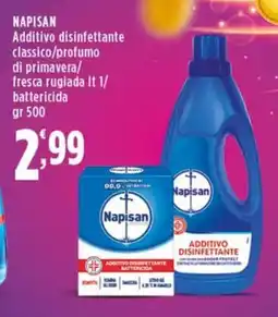 Rossotono Carrefour Napisan Additivo disinfettante classico/profumo di primavera/ fresca rugiada/ battericida offerta
