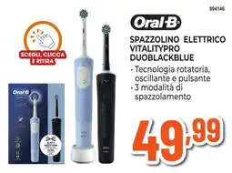 Expert Di Lella Oral-B spazzolino elettrico VitalityPro Duo Black Blue offerta