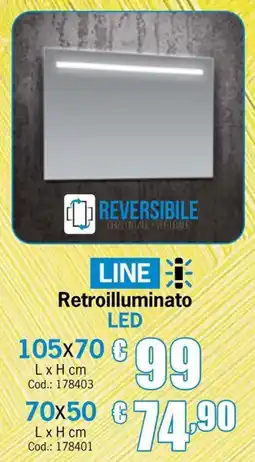 Centro Brico LINE Retroilluminato LED offerta