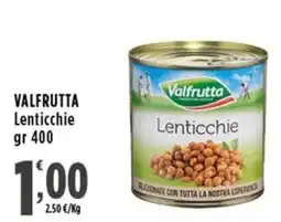 Rossotono Carrefour Valfrutta Lenticchie offerta