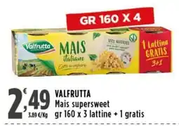 Rossotono Carrefour Valfrutta Mais supersweet offerta