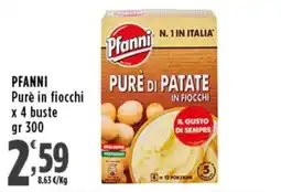 Rossotono Carrefour Pfanni Purè di patate in fiocchi offerta