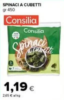 Tigre Amico Spinaci a cubetti Consilia offerta