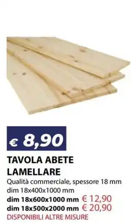 Bricocasa Tavola abete lamellare offerta
