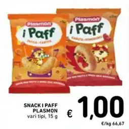 Spazio Conad Snack i paff Plasmon offerta