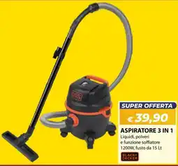Bricocasa Aspiratore 3 in 1 Black+Decker offerta