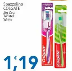 Sidis Spazzolino Colgate Zig Zag, Twister White offerta