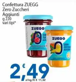 Sidis Confettura ZUEGG Zero Zuccheri Aggiunti offerta
