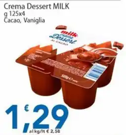Sidis Crema Dessert MILK Cacao, Vaniglia offerta