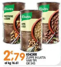 Le Delizie del Sud Knorr zuppe in latta vari tipi offerta