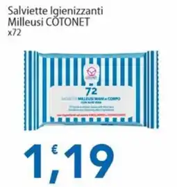 Sidis Salviette igienizzanti milleusi COTONET offerta
