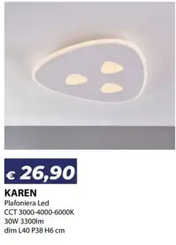 Bricocasa Karen Plafoniera Led offerta