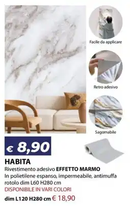 Bricocasa HABITA Rivestimento adesivo EFFETTO MARMOR offerta