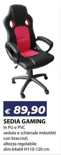 Bricocasa Sedia gaming offerta