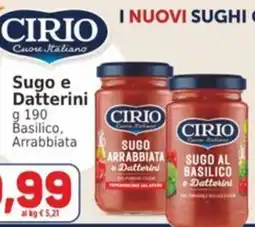 Sidis Sugo e Datterini Cirio offerta