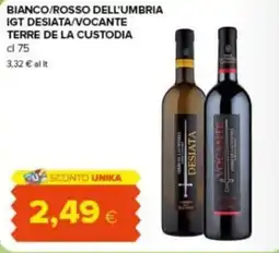 Tigre Amico Bianco/rosso dell'umbria Igt desiatà/vocante terre de la custodia offerta