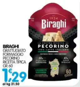 Le Delizie del Sud Biraghi grattugiato formaggio pecorino offerta