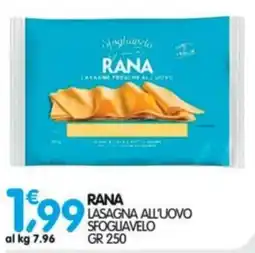 Le Delizie del Sud Rana lasagna all'uovo sfogliavelo offerta