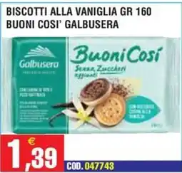Immenso Cash Biscotti alla vaniglia Galbusera offerta
