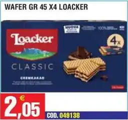 Immenso Cash Wafer Loacker Classic Cremakaro offerta