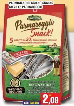 Immenso Cash Parmareggio Snack! GranTerre offerta