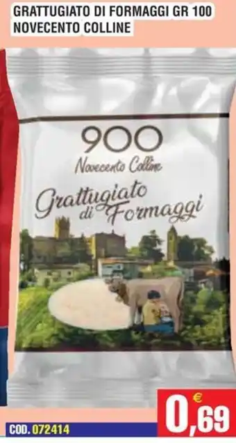 Immenso Cash Grattugiato di Formaggi Novecento Colline offerta