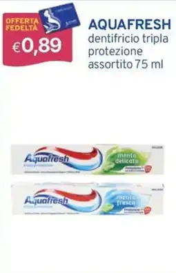 Sirene Blu Aquafresh dentifricio tripla protezione offerta