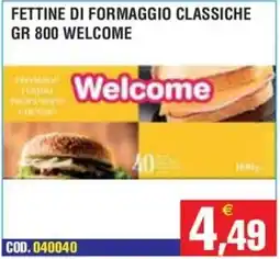 Immenso Cash Fettine di formaggio classiche Welcome offerta