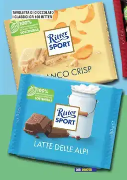 Immenso Cash Ritter Sport Latte delle Alpi offerta