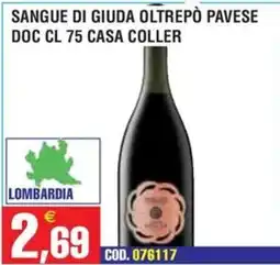Immenso Cash Sangue di Giuda Oltrepò Pavese DOC Casa Coller offerta