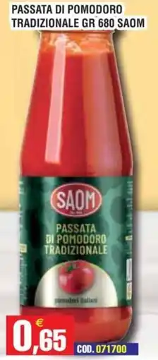 Immenso Cash Passata di pomodoro tradizionale SAOM offerta
