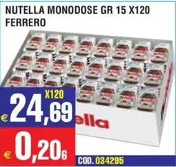 Immenso Cash Nutella monodose Ferrero offerta