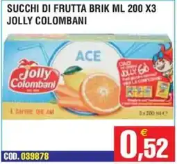 Immenso Cash Succhi di frutta Brik Jolly Colombani offerta